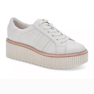 Dolce Vita Tiger White Platform Sneakers Sz 8.5 EUC